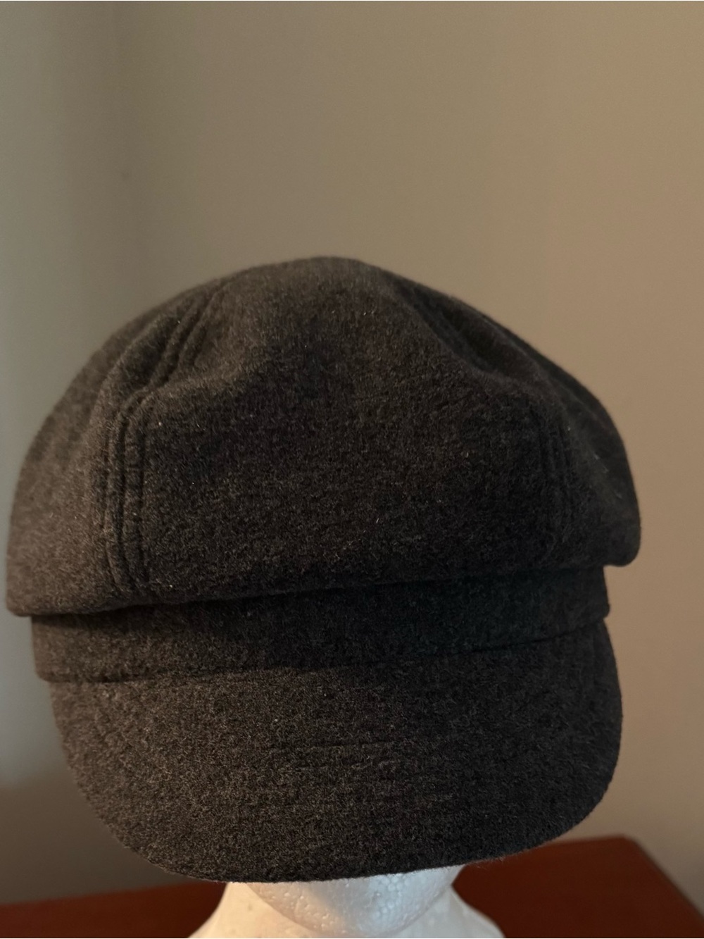 Papillon Jon & Liz Co Dark Gray Wool Newsboy Cap